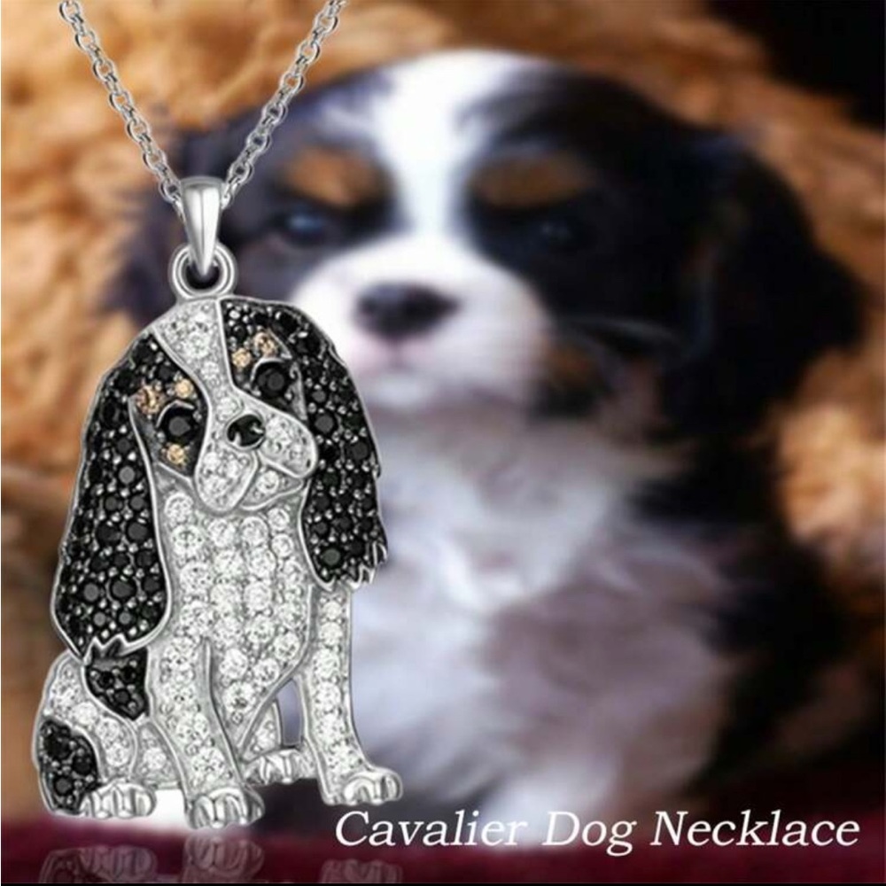 Cavalier King‎ Charles Spaniel Rhinestone Necklace